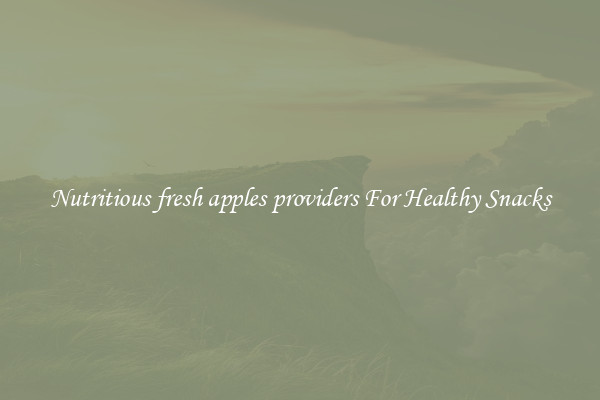 Nutritious fresh apples providers For Healthy Snacks