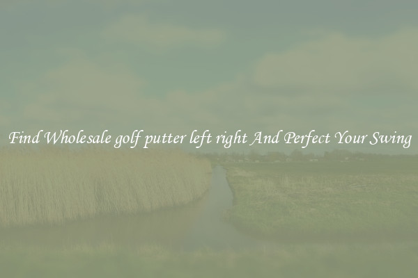 Find Wholesale golf putter left right And Perfect Your Swing