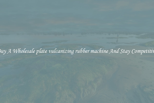 Buy A Wholesale plate vulcanizing rubber machine And Stay Competitive