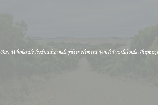  Buy Wholesale hydraulic melt filter element With Worldwide Shipping 