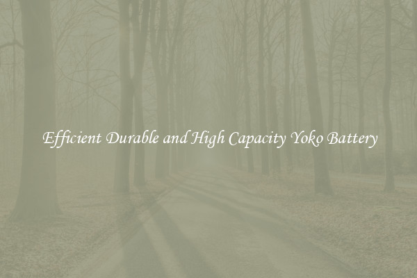 Efficient Durable and High Capacity Yoko Battery