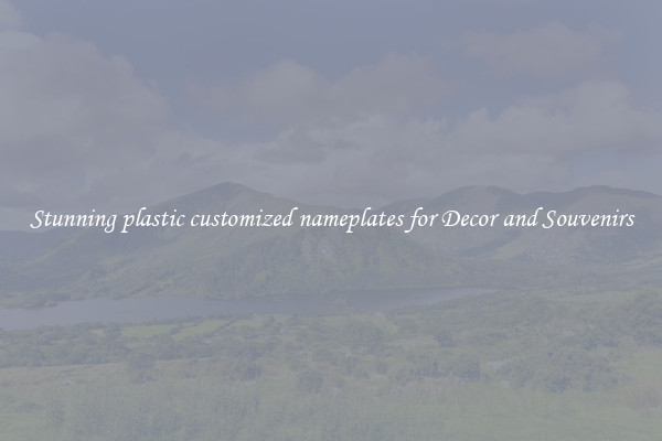 Stunning plastic customized nameplates for Decor and Souvenirs