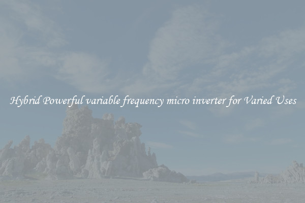 Hybrid Powerful variable frequency micro inverter for Varied Uses