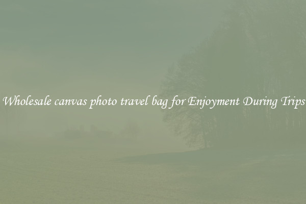 Wholesale canvas photo travel bag for Enjoyment During Trips