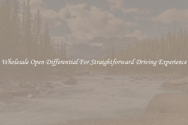 Wholesale Open Differential For Straightforward Driving Experience
