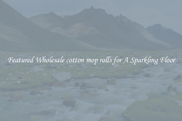 Featured Wholesale cotton mop rolls for A Sparkling Floor