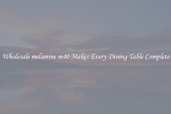 Wholesale melamine m40 Makes Every Dining Table Complete