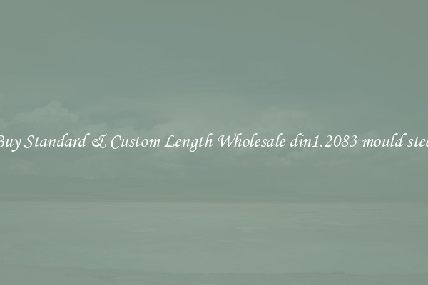 Buy Standard & Custom Length Wholesale din1.2083 mould steel